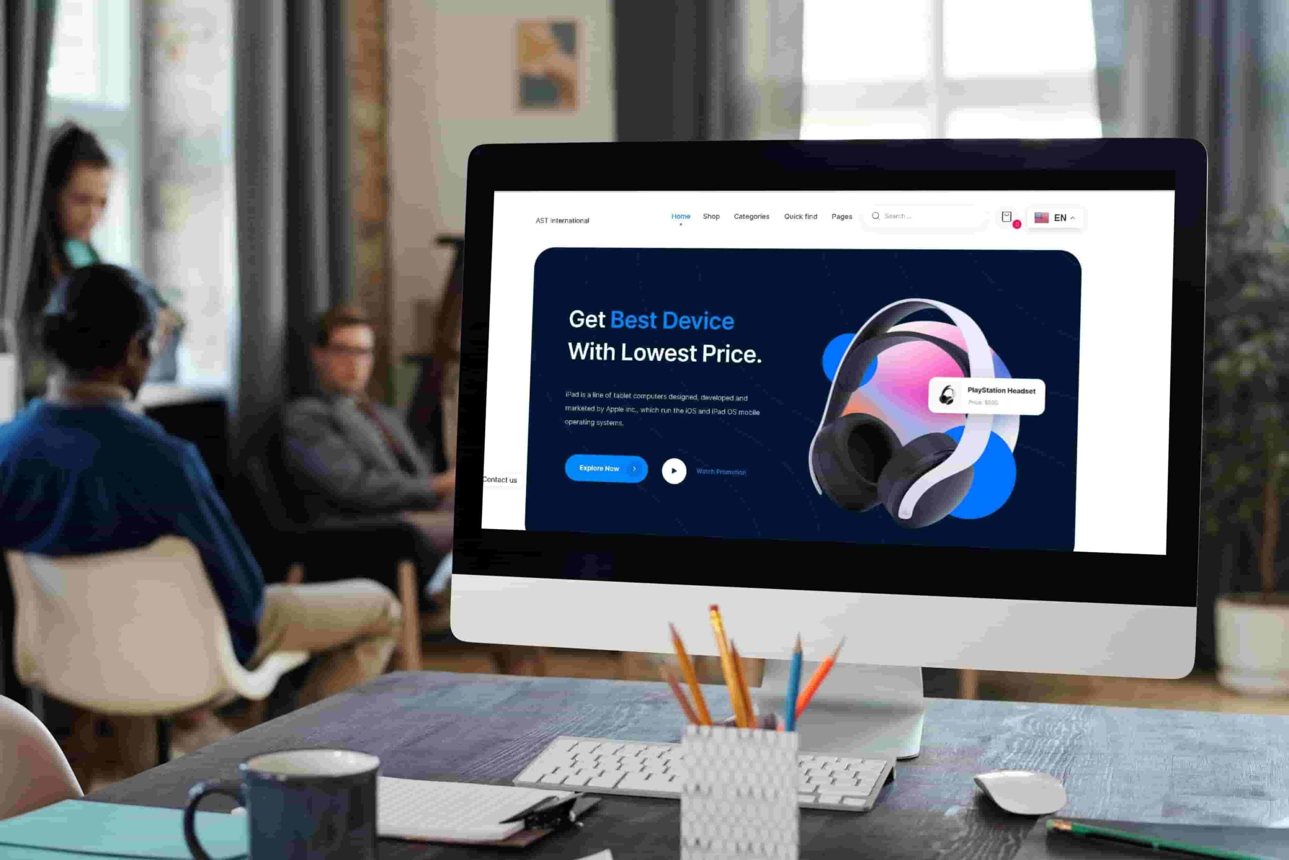 Modern Alabnos website user interface design