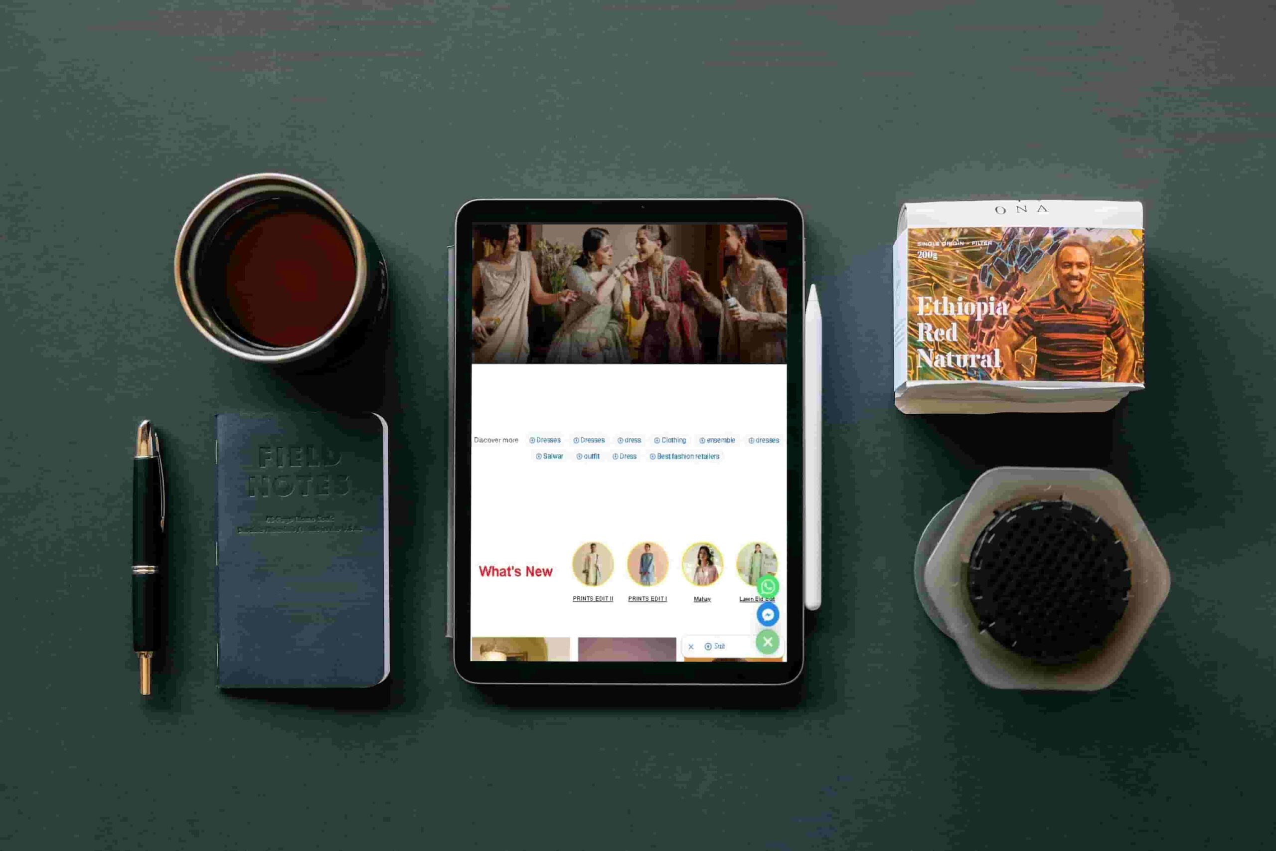 Fashion website user interface and user experience design