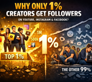 Why only 1 percent creators get followers on youtube instagram and facebook